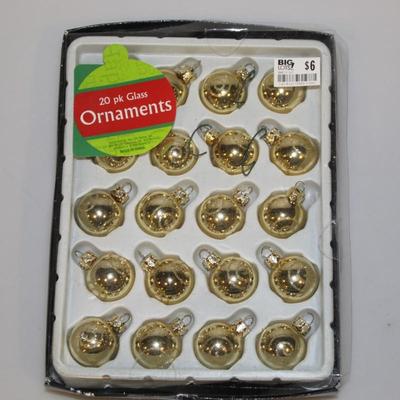 Gold 20pK Ornament 