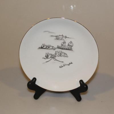 Vintage Mid Century Robert Mayokok Plate With Hunter/Seal Scene Set of 3