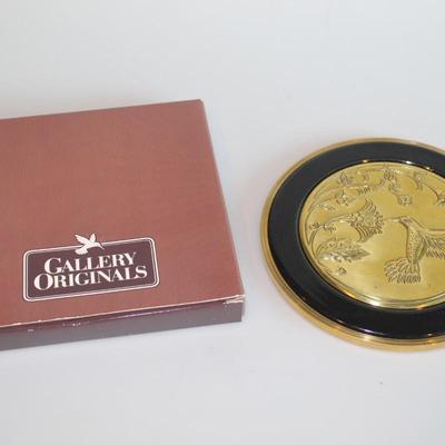 Vintage Brass Hummingbird And Flower Design Wall Mount Decor Gallery Original