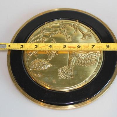 Vintage Brass Hummingbird And Flower Design Wall Mount Decor Gallery Original