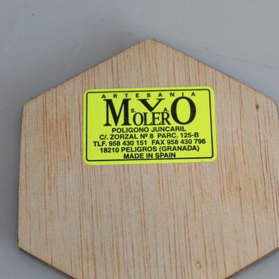 Vintage Design Inlaid Wood MOP, Mother of Pearl Wood Hinged Trinket Box SPAI