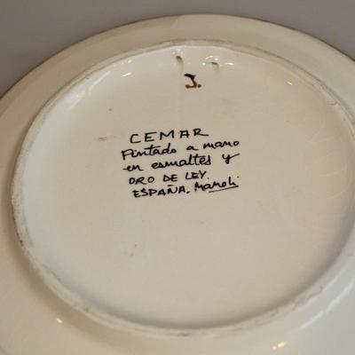 Handpainted ceramic plate