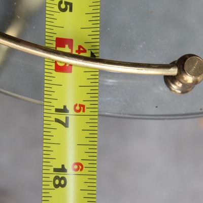 Mid-Century Stiffel Solid Brass and Glass Galleried Smokers Floor Lamp