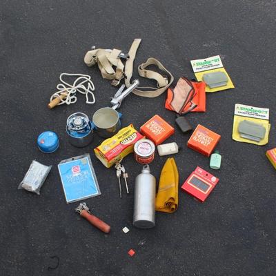 Lot of camping stuff and extension cords