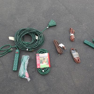 Lot of camping stuff and extension cords
