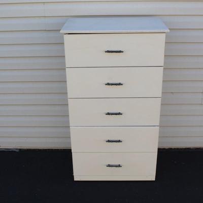White 5 drawer dresser