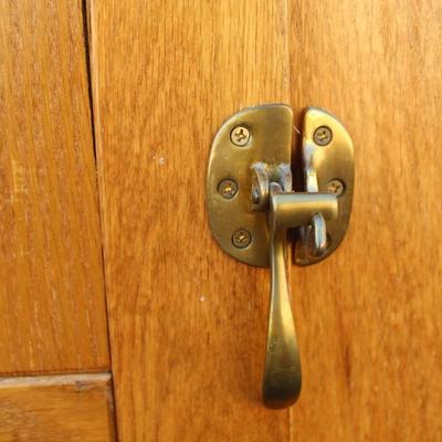 Vintage Oak Ice Box Style Cabinet by Polar
 