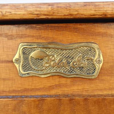 Vintage Oak Ice Box Style Cabinet by Polar
 
