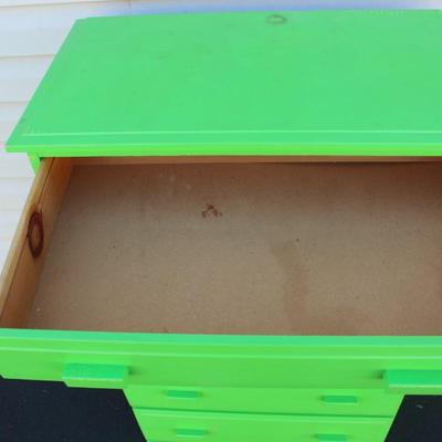 Neon Green 5 drawer dresser