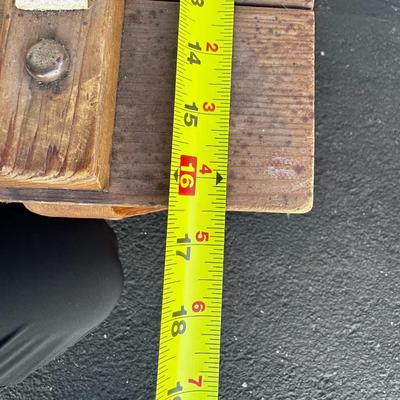 Vintage Pine Toy Chest Cowboy Stage Coach Design