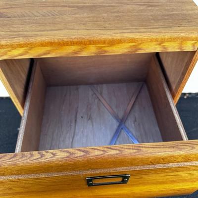 Tiger striped filing cabinet