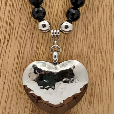 Various Jewelry Of Black Onyx, Crystal, Sterling Silver