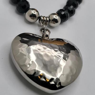 Various Jewelry Of Black Onyx, Crystal, Sterling Silver
