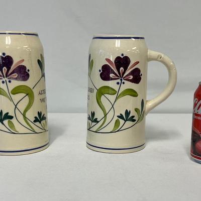 Sarreguemines Stoneware Steins