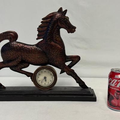 Metal Battery-Operated Horse Clock