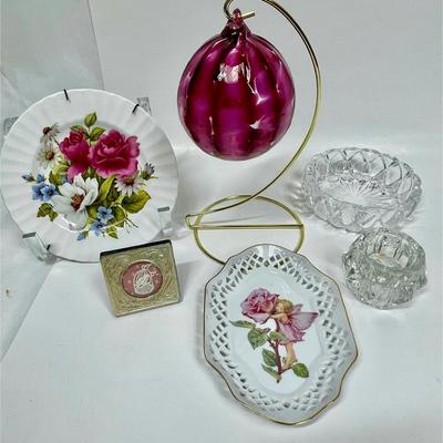 Mixed Bric-Brac Lot, porcelain crystal glass