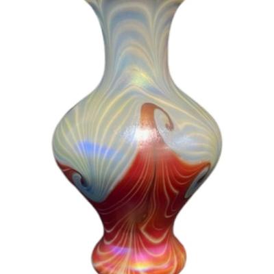 Vandermark Merritt Signed Glass Vase