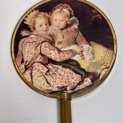 Vintage Vanity Hand Held Mirror Victorian Girls