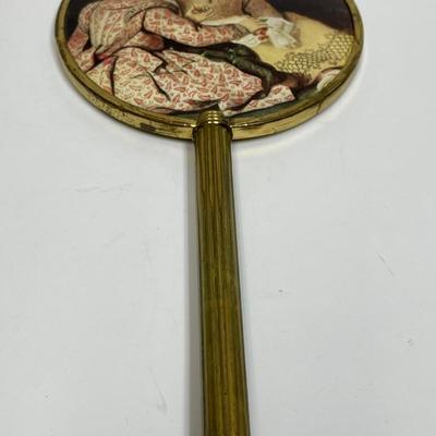 Vintage Vanity Hand Held Mirror Victorian Girls
