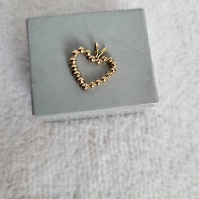 14K RUBY HEART PENDANT 0.80 g