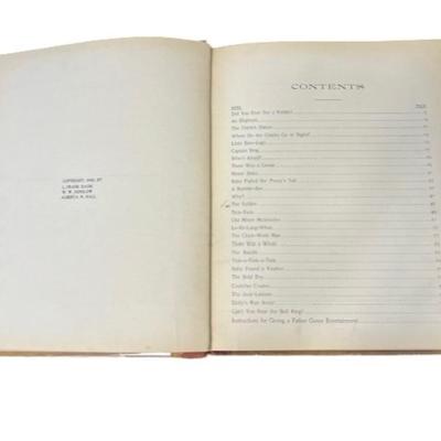 1900 First Edition "The Songs of Father Goose" Book
