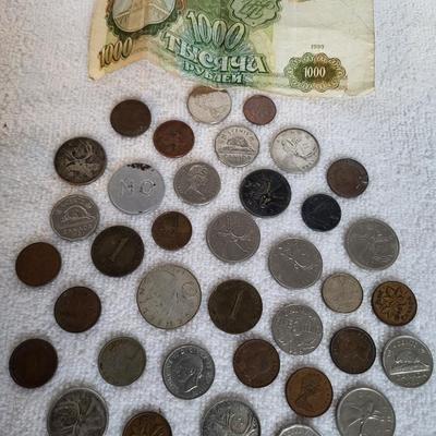 FOREIGN COINS AND BILLS