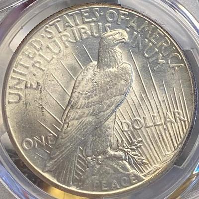 1926 MS 63 Graded Peace Silver Dollar