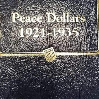 Complete 1921 thru 1935 Silver Peace dollars book