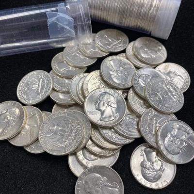 10 $ Briliant Uncirculated Silver Washington Quarters