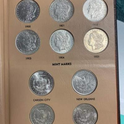 Complete Book Morgan Silver Date set book