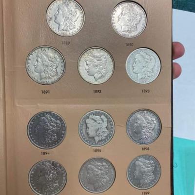 Complete Book Morgan Silver Date set book