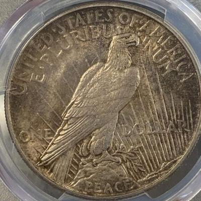 Rare Key Date 1921 Graded High Relief Peace dollars