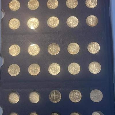 Roselvelt Dime Book 1941 to 1964 silver