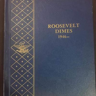 Roselvelt Dime Book 1941 to 1964 silver