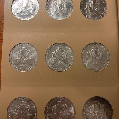 Complete Silver American Eagle Book 1986 to 1921