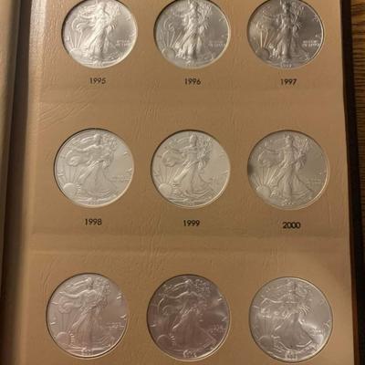 Complete Silver American Eagle Book 1986 to 1921