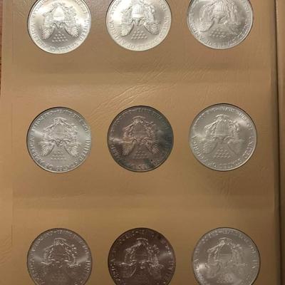Complete Silver American Eagle Book 1986 to 1921