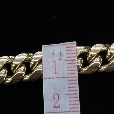 18 k Gold Cuban link solid gold Chain