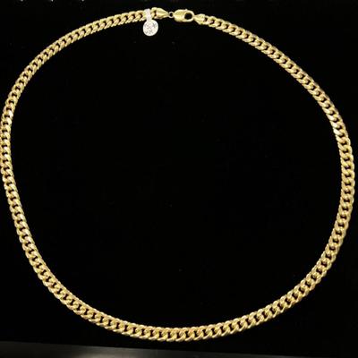 18 k Gold Cuban link solid gold Chain