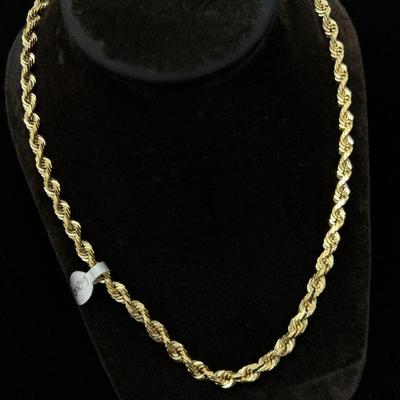 14 k Solid Gold Rope Chain