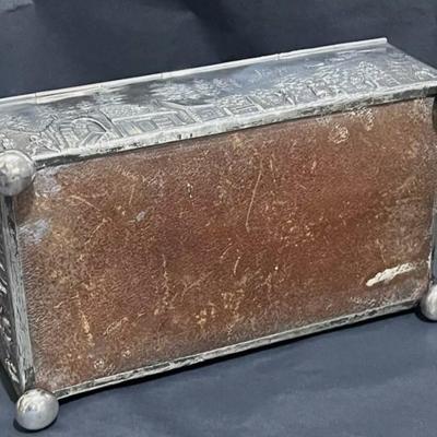 Large ornate 1916 Birngham sterling silver Jewelery box 46.2 oz