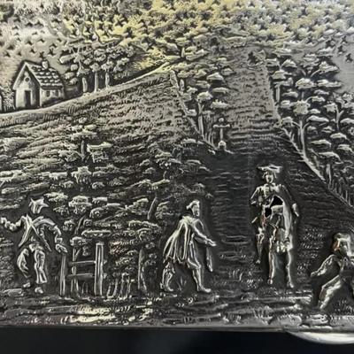 Large ornate 1916 Birngham sterling silver Jewelery box 46.2 oz