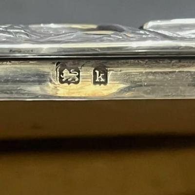 Large ornate 1916 Birngham sterling silver Jewelery box 46.2 oz
