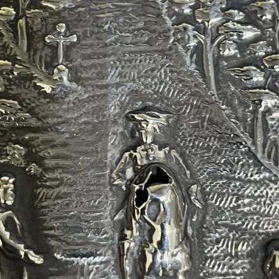 Large ornate 1916 Birngham sterling silver Jewelery box 46.2 oz