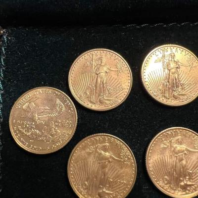 9 1/10 oz Gold eagle coin set