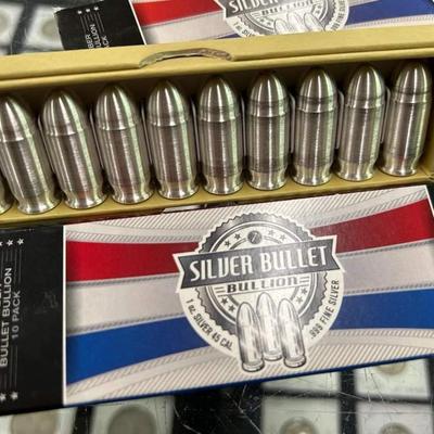 10 1 oz silver bullet box