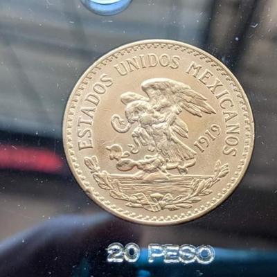 Gold Coins of Mexico Encased set
