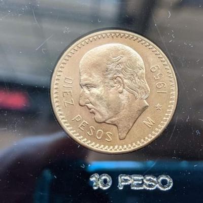 Gold Coins of Mexico Encased set