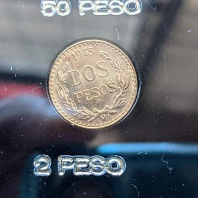 Gold Coins of Mexico Encased set