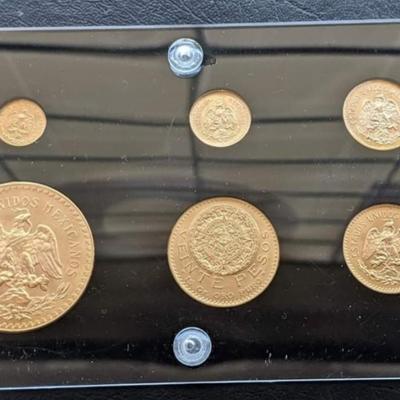 Gold Coins of Mexico Encased set